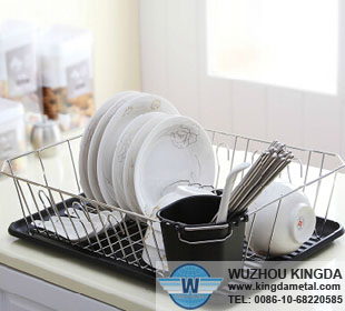 Metal dish drainer