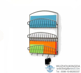 Metal magazine wall rack