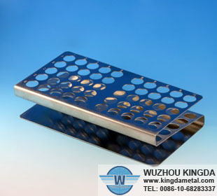 Metal medical test tube rack