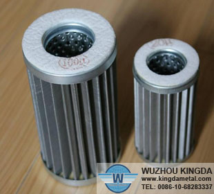 Metal mesh air filter elements