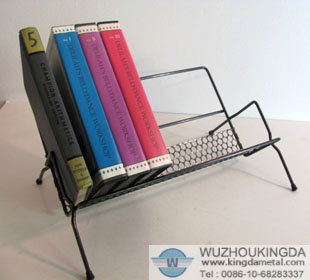 Metal mesh book rack