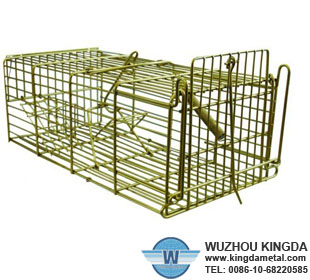 Metal rat cage trap