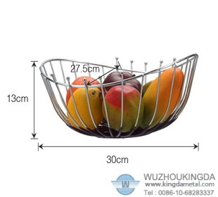 Metal table fruit basket