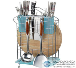Metal utensil rack