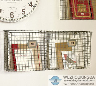 Metal wall mount magazine rack