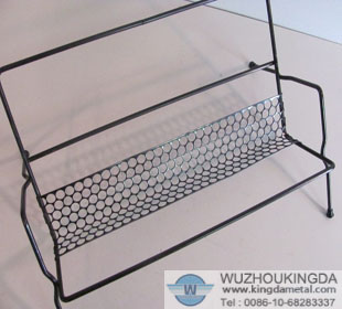Metal wire mesh book rack