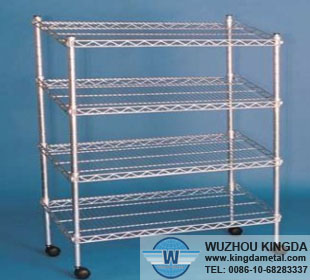 Metal wire mesh shelving