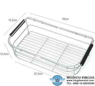 Narrow dish drainer over sink