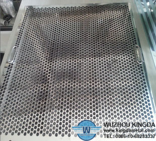 Perforated range hood grease filter