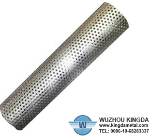 Perforated stainless steel tube