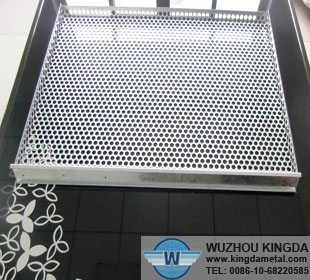 Perforated steel tray
