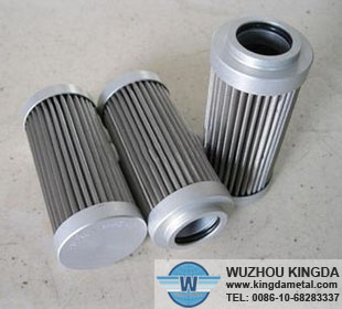 Pleated metal filter