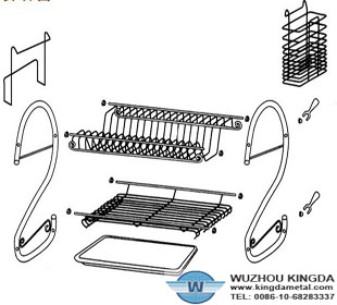 Restaurant dish rack