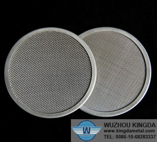 Round wire mesh filter disc