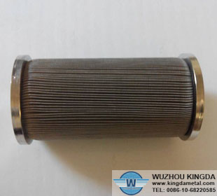 Sintered metal filter cartridge