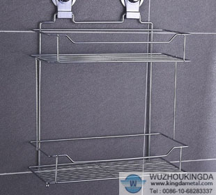 Stainless bathroom storage wall rack