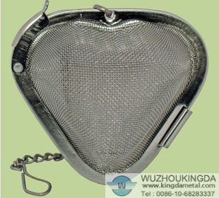 Stainless mesh heart shape infuser