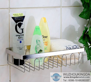 Stainless metal bathroom rack