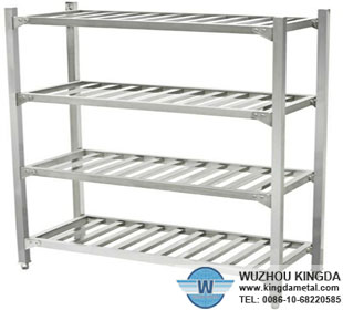 Stainless steel kitchen utensil rack