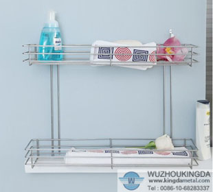 Stainless steel metal bathroom rack