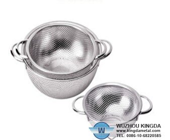 Stainless steel perforated mesh basket