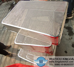 Stainless steel sterilization basket