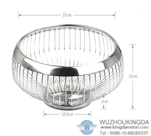 Stainless steel table fruit basket
