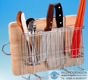 Stainless steel utensil rack