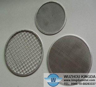 Stainless wire mesh filter disc with edge