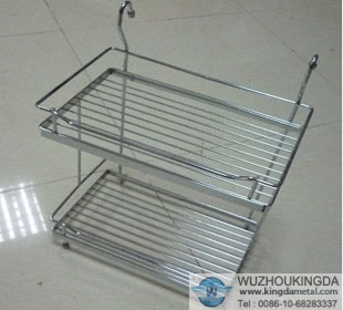 Steel bathroom storage wall rack