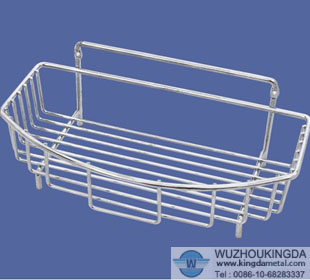 Steel bathroom wall rack