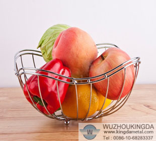 Steel table fruit basket