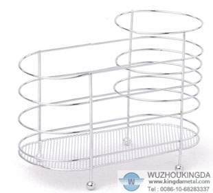 Steel utensil rack