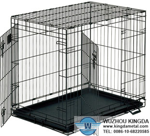 Strong wire gauge foldable wire dog cage