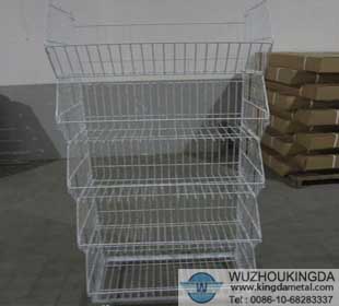 Wire basket shelving