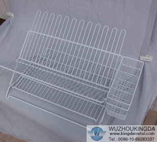 Wire folding dish drainer
