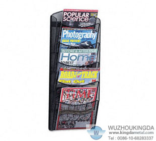 Wire magazine wall rack