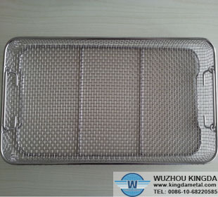 Wire mesh basket tray