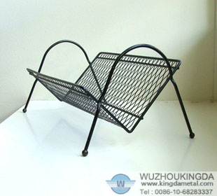 Wire mesh book rack