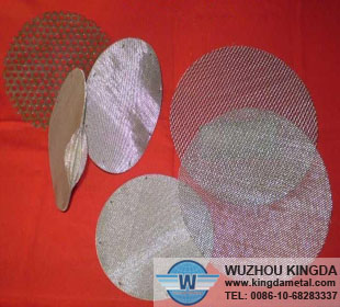 Woven mesh circle filter disc