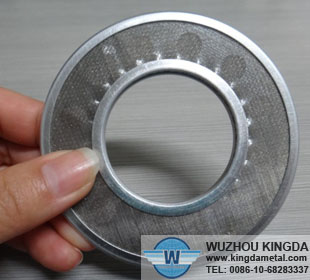 Woven wire mesh double layer filter disc