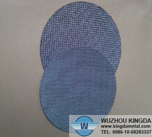 Woven wire mesh single layer filter disc